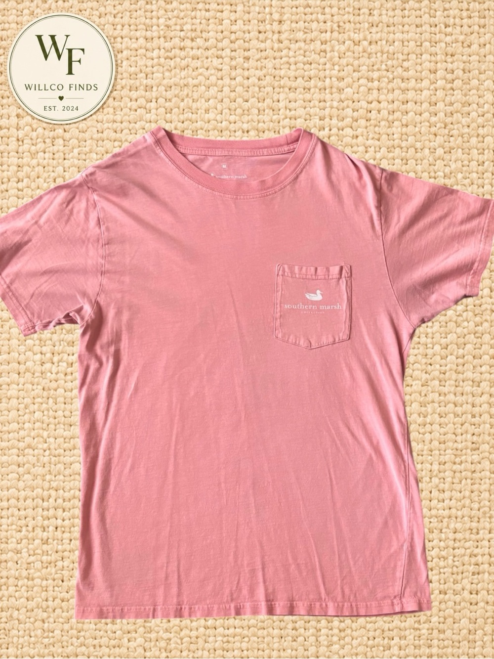 Southern Marsh Marlin Pocket T-Shirt Pink Men’s Medium Fishing Tee